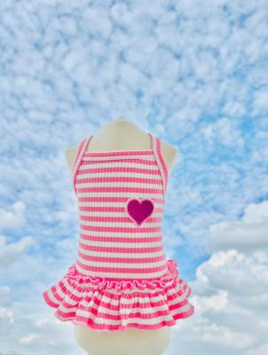 VÁY/ ĐẦM XOÈ KẺ SỌC HỒNG (1-12KG)