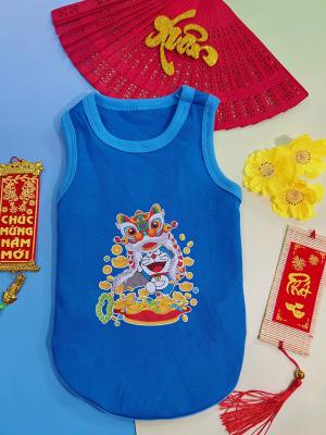 ÁO THUN BA LỖ DORAEMON XANH (1-15KG)