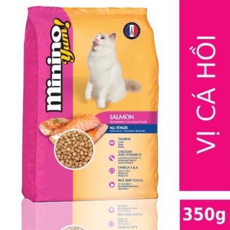 HẠT CHO MÈO MININO YUM-VỊ CÁ HỒI (350G & 1,5KG)