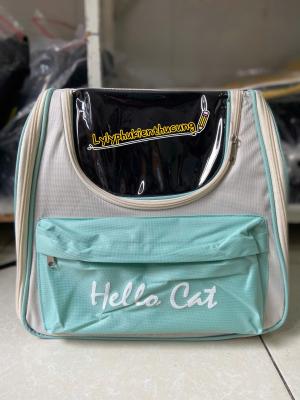 BALO “HELLO CAT”  MÀU XANH DƯƠNG PASTEL (DƯỚI 6kg)