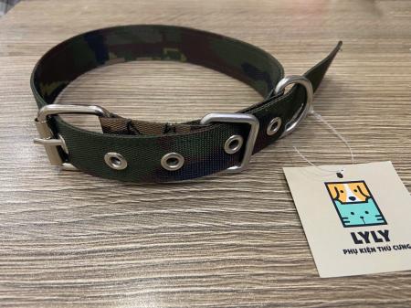 VÒNG CỔ LÍNH CHÓ LỚN (10-50KG) (KHÓA GÀI INOX)